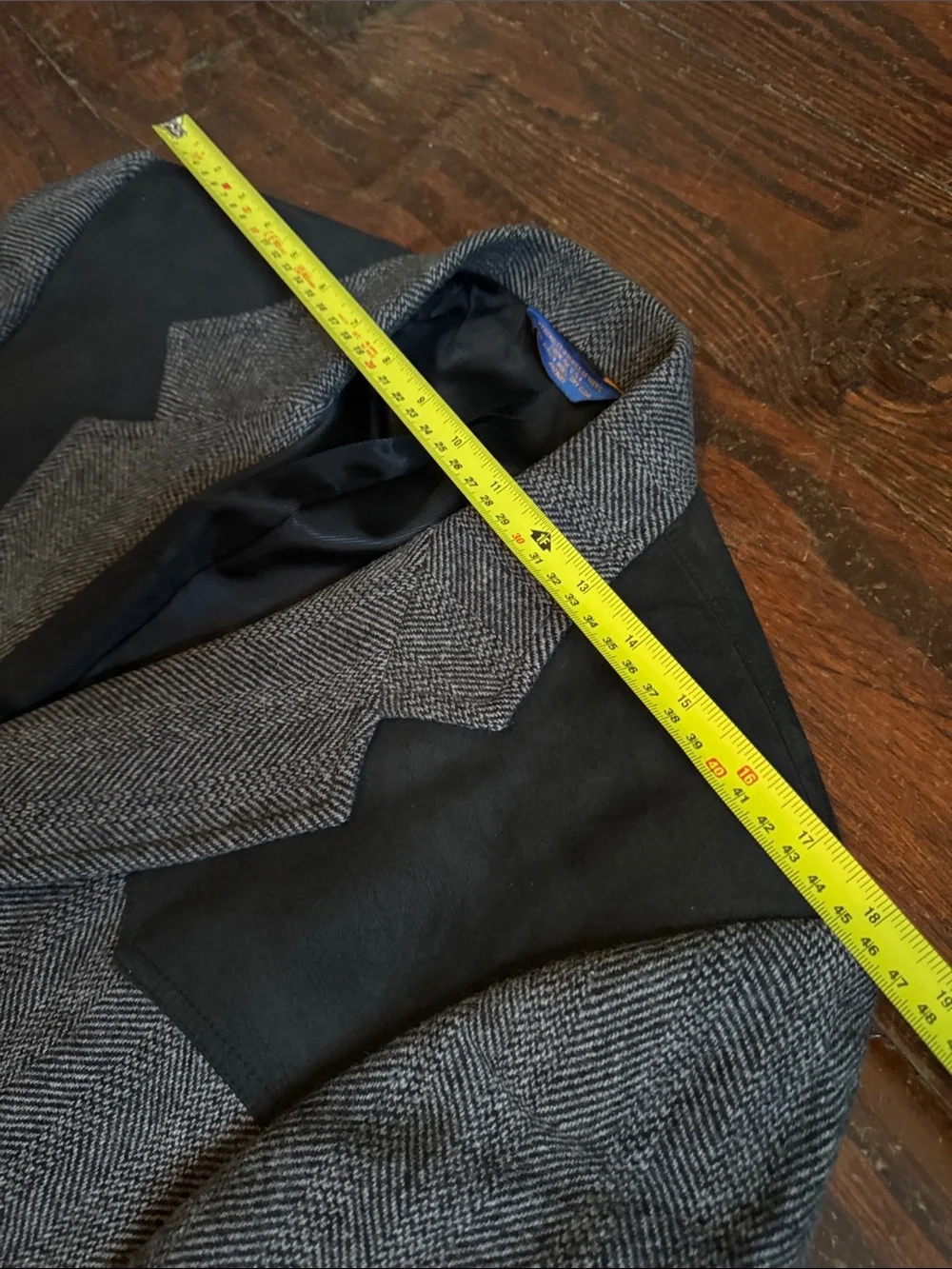 VTG Pendleton Gray Herringbone Wool Western Blazer 42R
